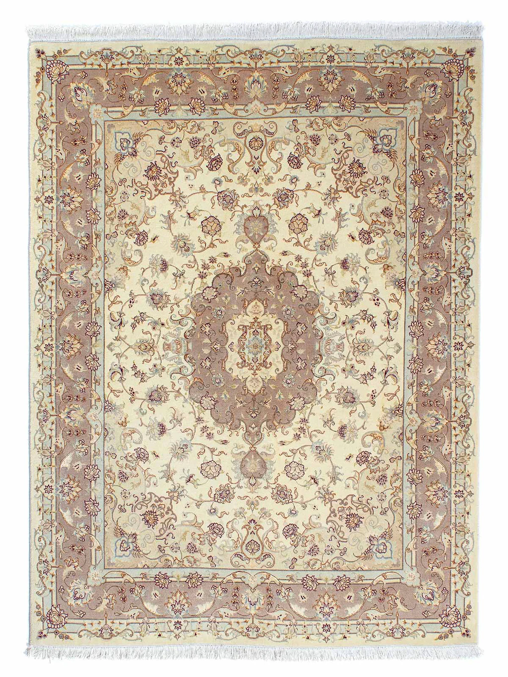 morgenland Orientteppich »Perser - Täbriz - Royal - 195 x 153 cm - beige«, günstig online kaufen