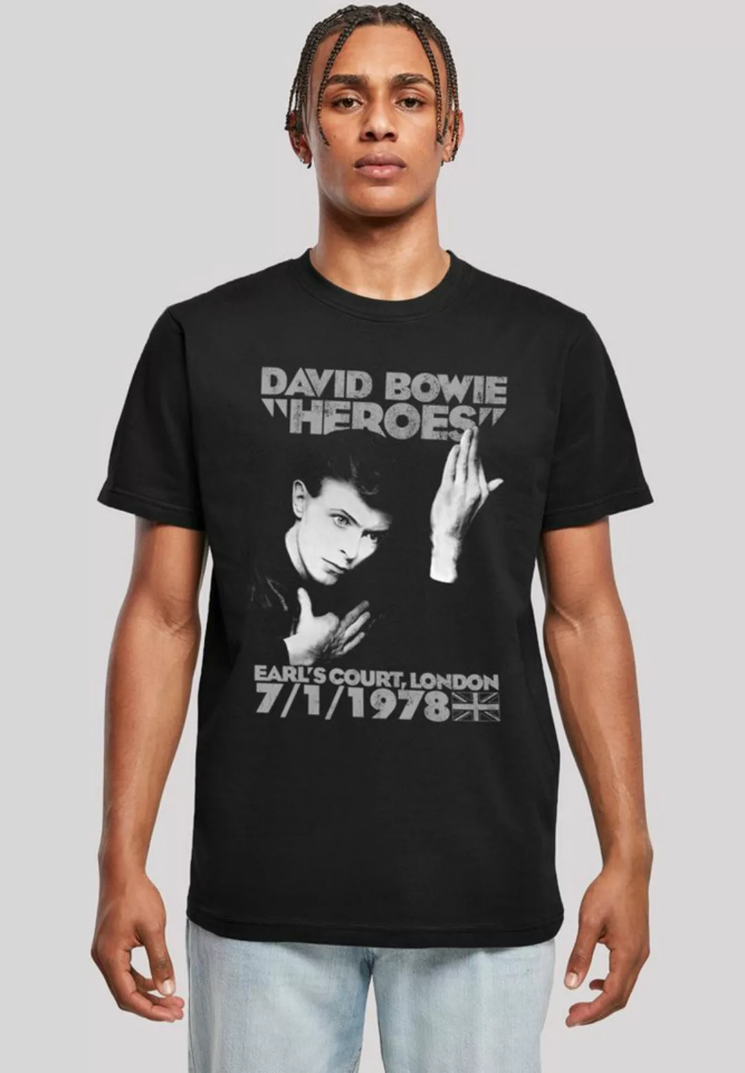 F4NT4STIC T-Shirt David Bowie Earls Court Heroes Print günstig online kaufen