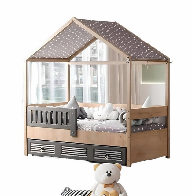 JVmoebel Kinderbett Bettrahmen Kinderbett 200 cm HolzBett Kinderzimmer Bett günstig online kaufen