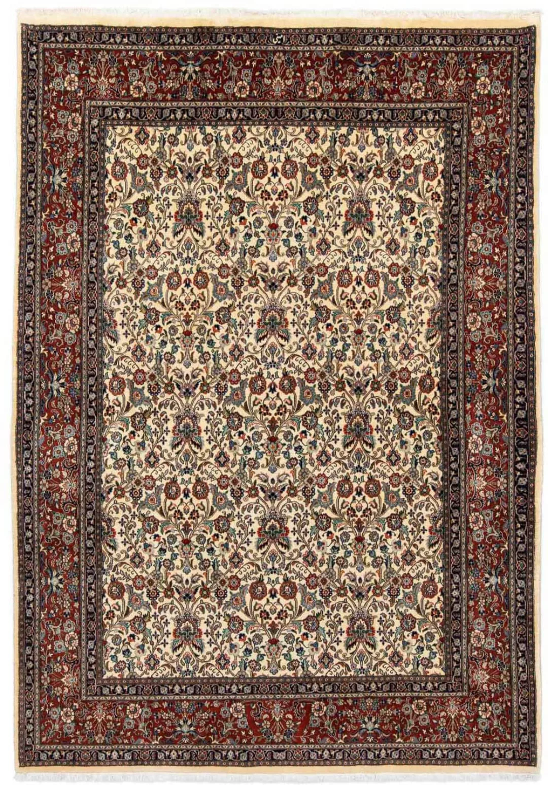 morgenland Wollteppich »Moud Bordüre 243 x 175 cm«, rechteckig, 10 mm Höhe, günstig online kaufen