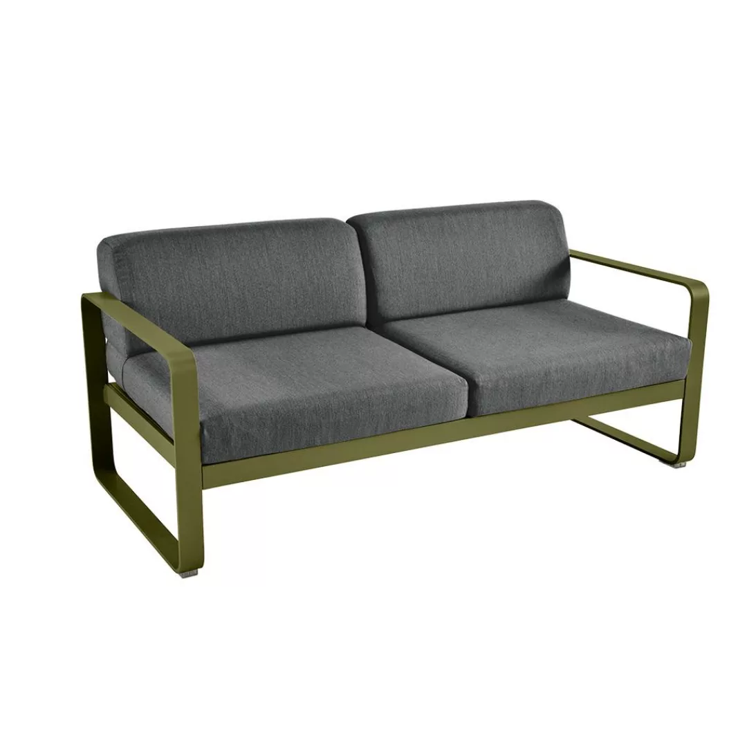 Bellevie Lounge-Sofa 2-Sitzer D3 Pesto A3 Graphitgrau günstig online kaufen