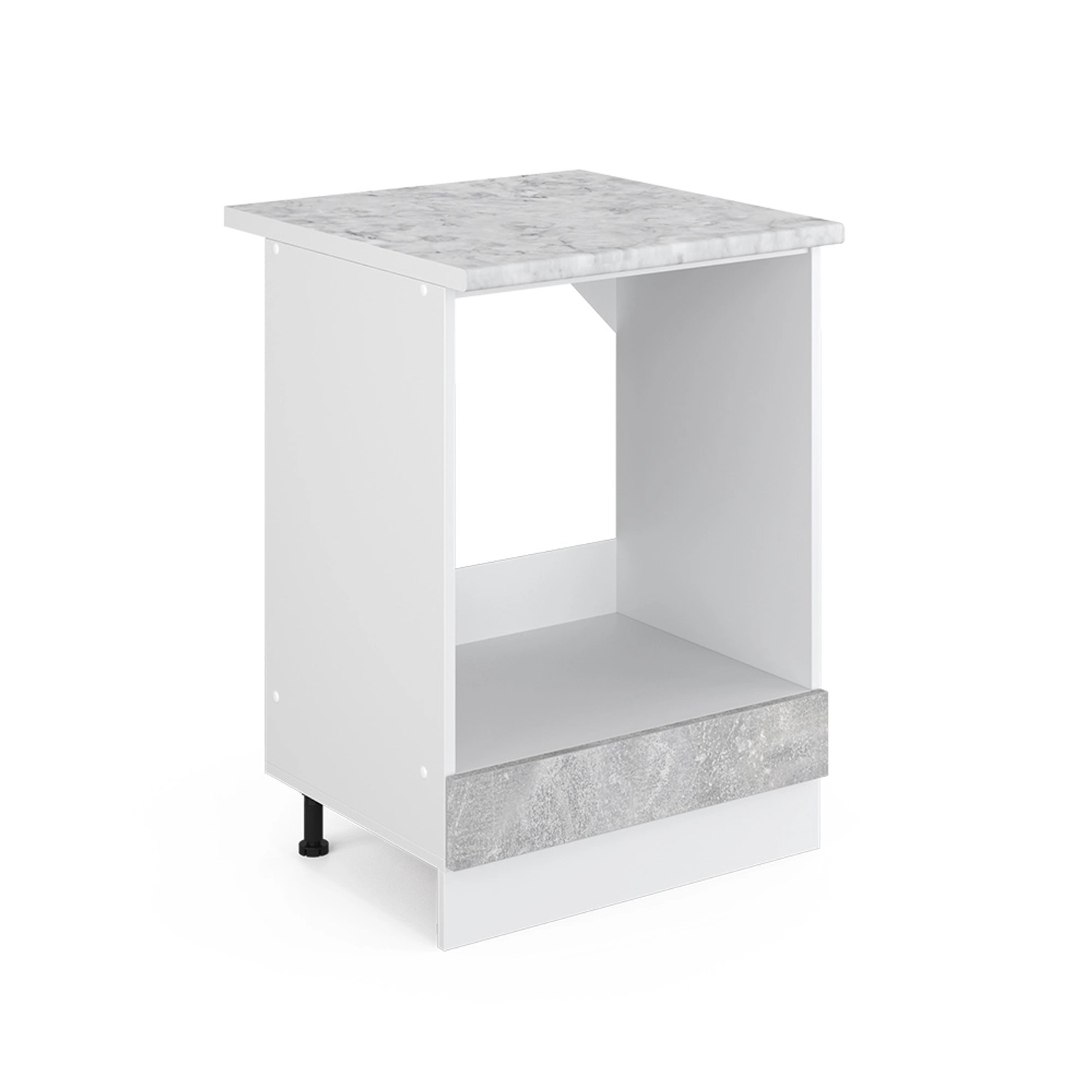 Vicco Herdumbauschrank R-Line, Beton/Weiß, 60 cm, günstig online kaufen
