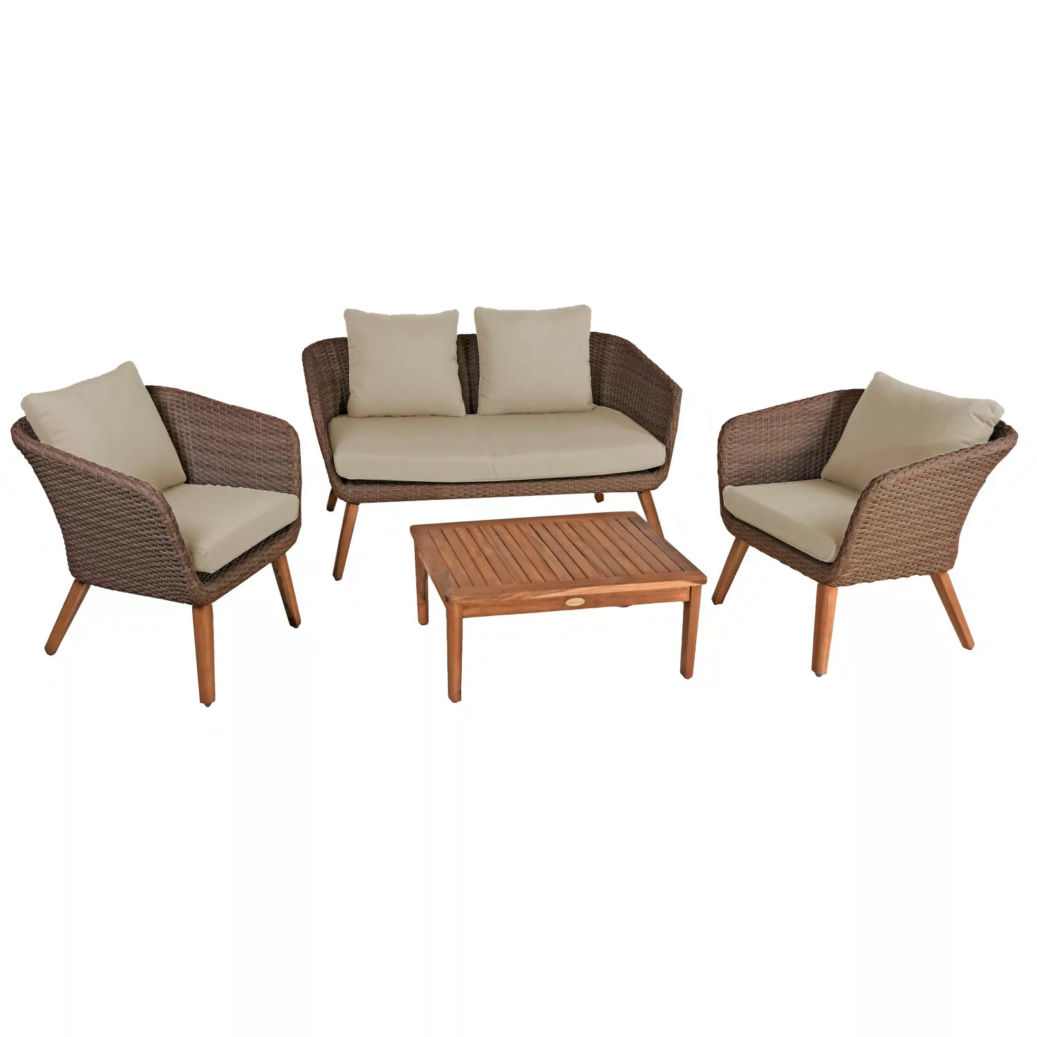 Garden Pleasure Sitzgruppe Arona 150 cm x 67 cm x 180 cm Anisbraun FSC® günstig online kaufen