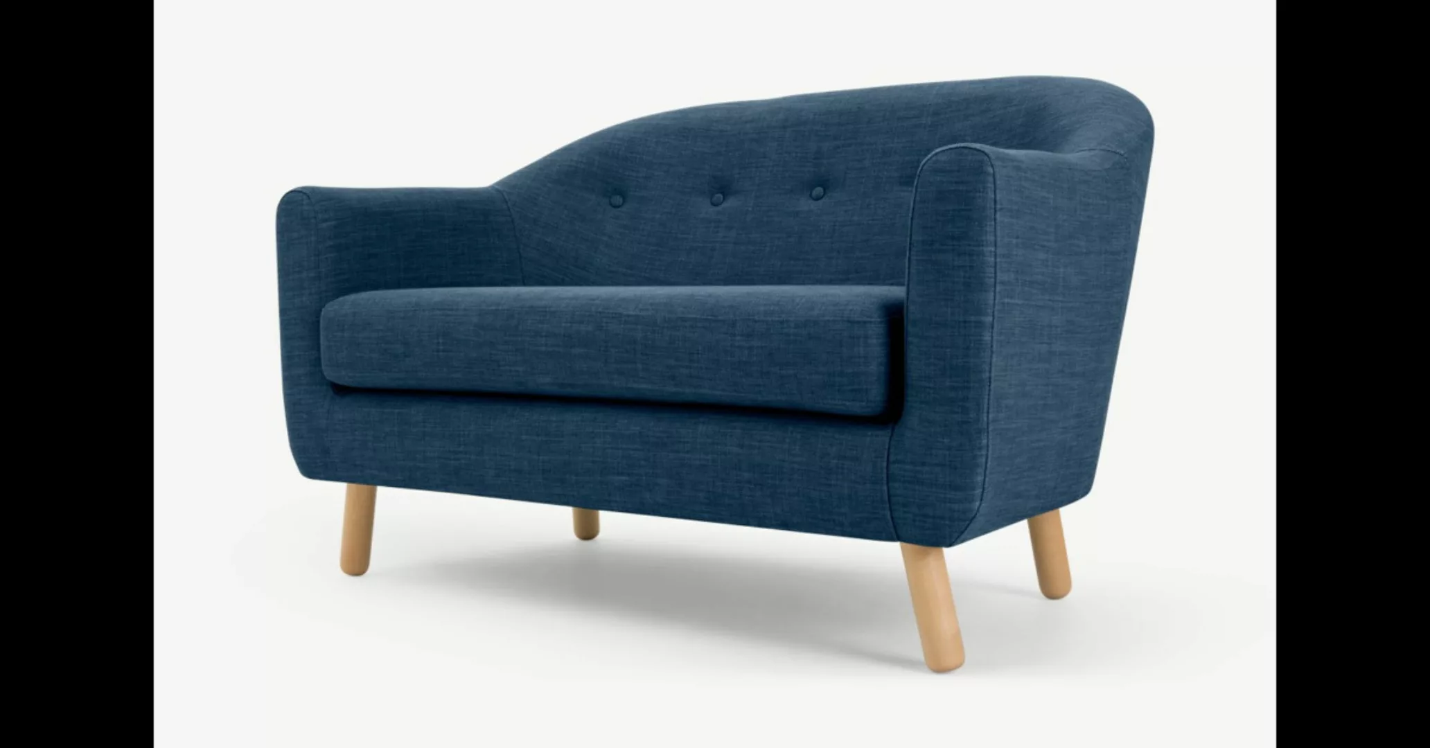 Lottie 2-Sitzer Sofa, Hafenblau - MADE.com günstig online kaufen