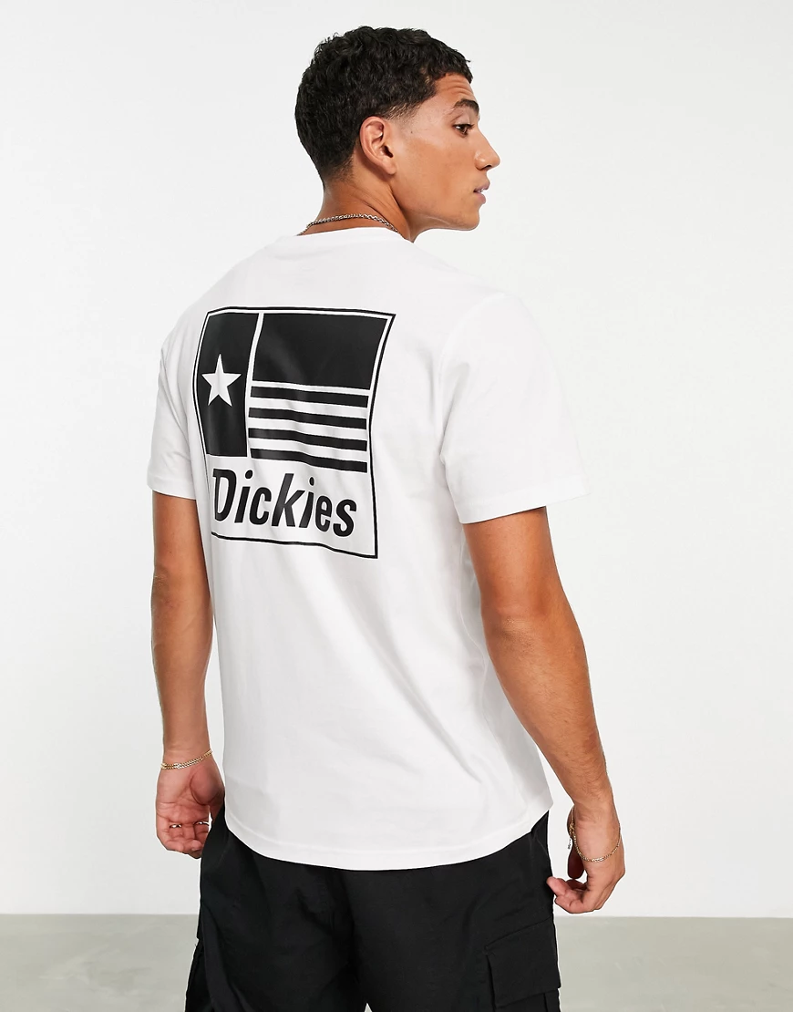 Dickies – Taylor – T-Shirt in Weiß mit Aufdruck am Rücken günstig online kaufen