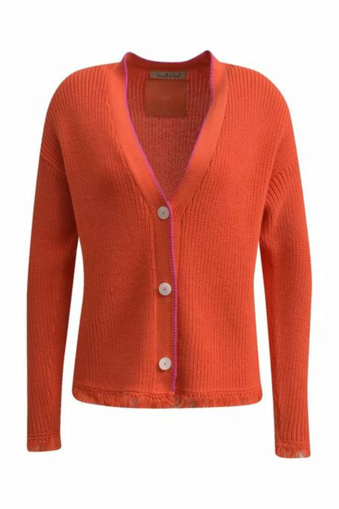 Smith & Soul Strickjacke Short Button Cardigan - flame orange günstig online kaufen