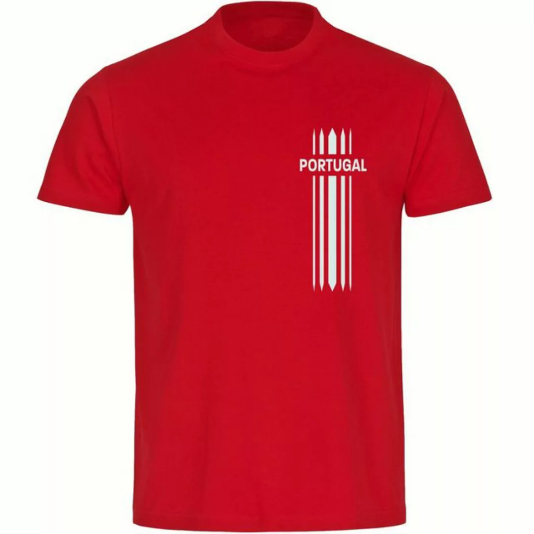 multifanshop T-Shirt Herren Portugal - Streifen - Männer günstig online kaufen