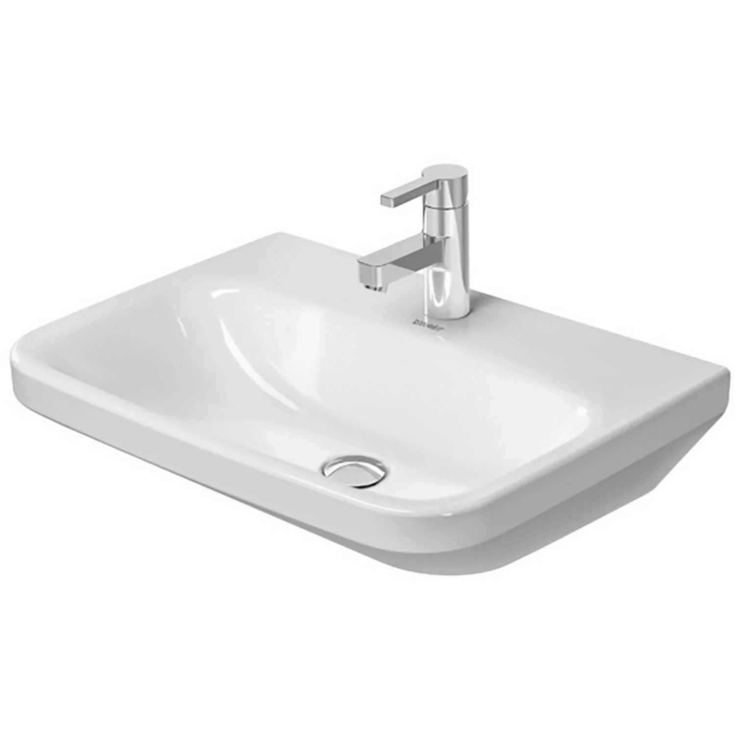 Duravit Waschtisch DuraStyle Med 60 cm Weiß ohne Überlauf 1 Hahnloch günstig online kaufen