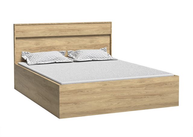 Furnix Bettgestell 160x200 MEDIOLANE M-9 Holzbett ohne Matratze Natural Hik günstig online kaufen