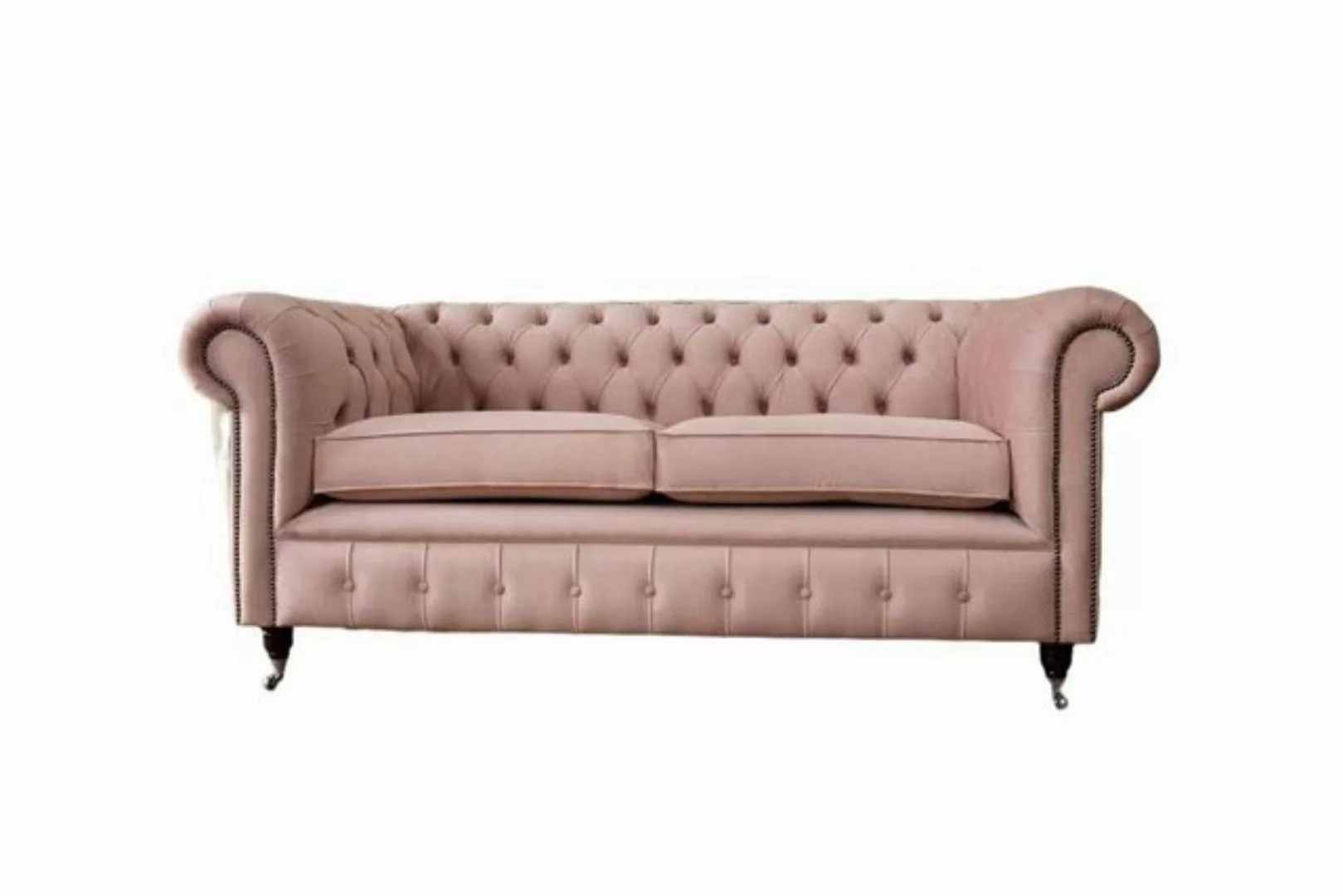 JVmoebel Sofa Luxus 2 Sitzer Couch Polster Sofa Textil Stoff Chesterfield, günstig online kaufen