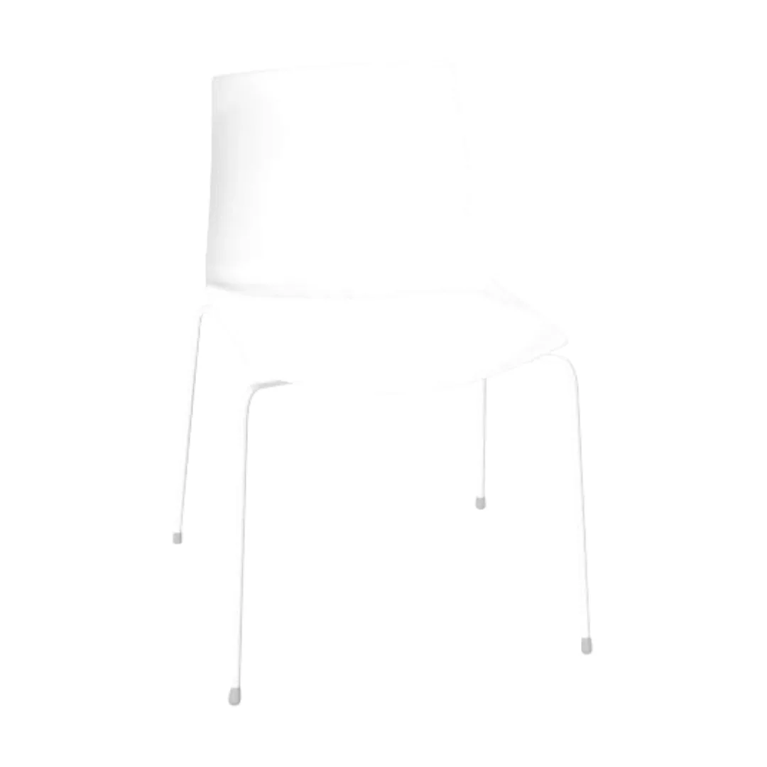 Arper - Catifa 46 0251 Stuhl einfarbig Gestell weiß - weiß/Außenschale glän günstig online kaufen