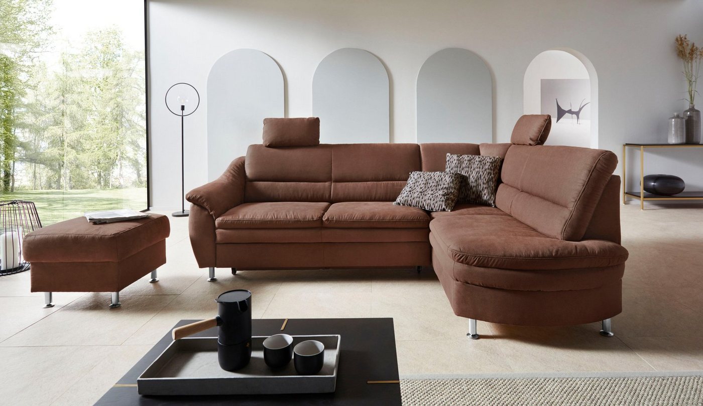 Places of Style Ecksofa Cardoso L-Form, Federkern, wahlweise mit Bett, Schu günstig online kaufen