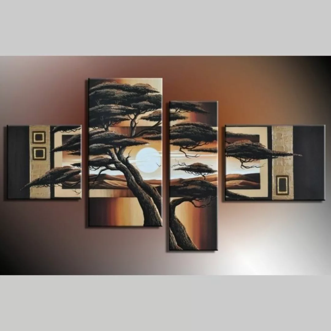 4 Leinwandbilder AFRIKA Baum (14) 120 x 70cm Handgemalt günstig online kaufen