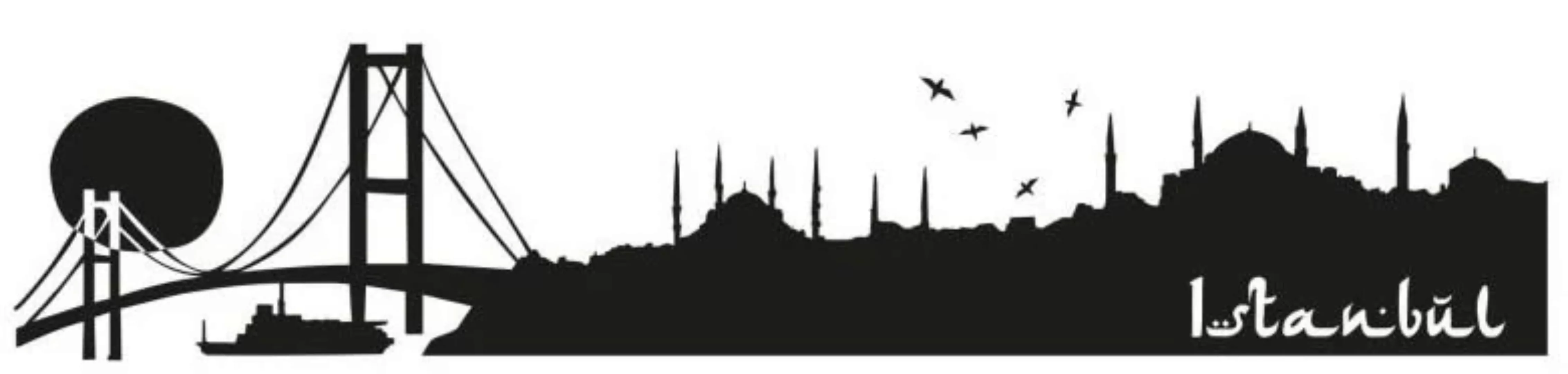 Wall-Art Wandtattoo "XXL Stadt Skyline Istanbul 120cm", (1 St.), selbstkleb günstig online kaufen