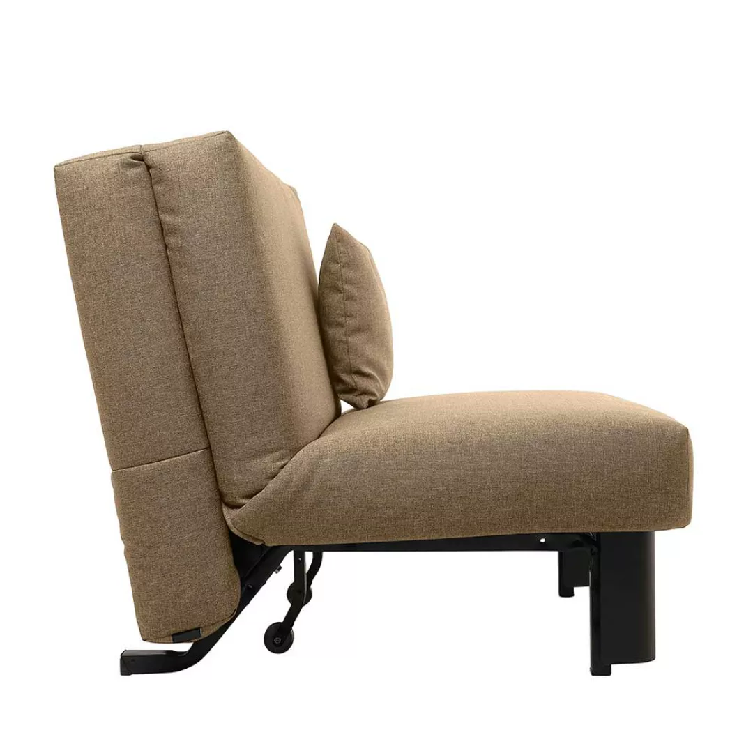 Faltsofa Beige Stoff mit Schlaffunktion 145 cm breit - 100 cm tief günstig online kaufen