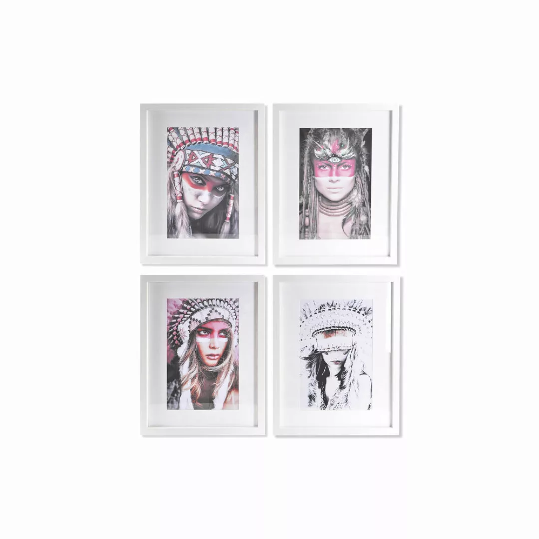 Acrylbild Dkd Home Decor Boho Acryl Polystyrol (4 Pcs) (35 X 2.5 X 45 Cm) günstig online kaufen