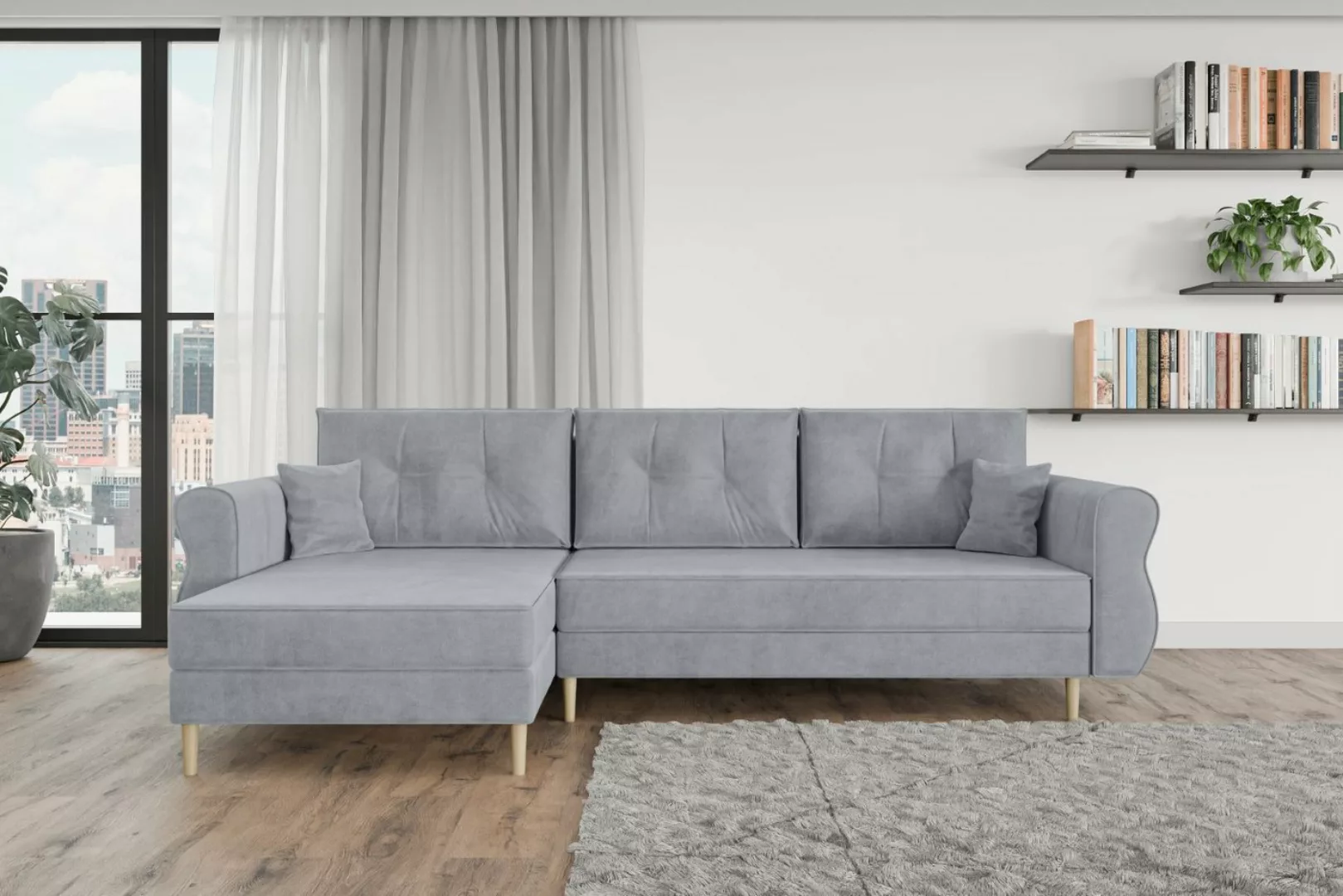 ALTDECOR Ecksofa HERMES-L, Couch mit Schlaffunktion, Wohnzimmer - links/rec günstig online kaufen