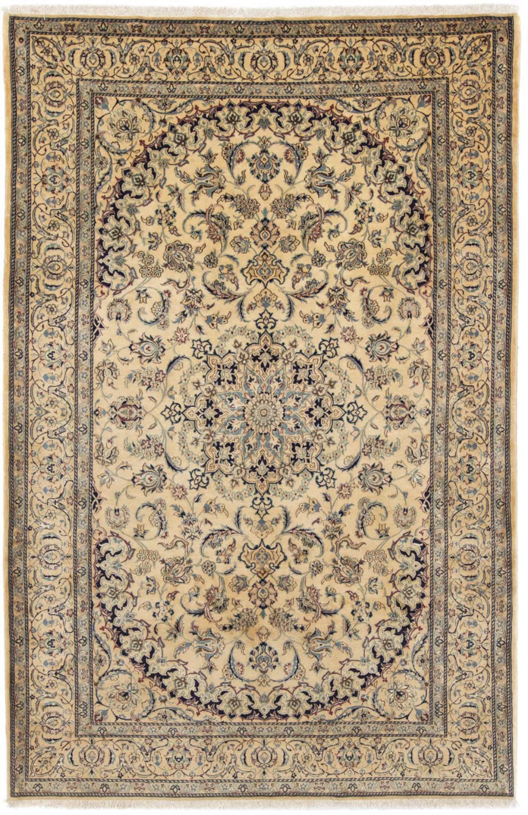 morgenland Wollteppich »Nain 9la Medaillon Beige 305 x 191 cm«, rechteckig, günstig online kaufen