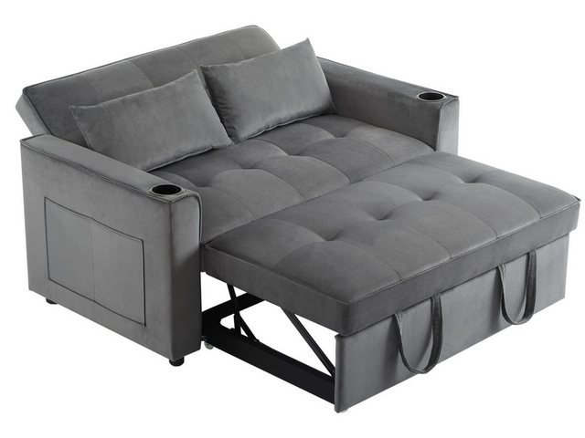 SeedWave Schlafsofa 3-in-1 Velvet Schlafsofa mit Getränkehaltern und Zwei G günstig online kaufen