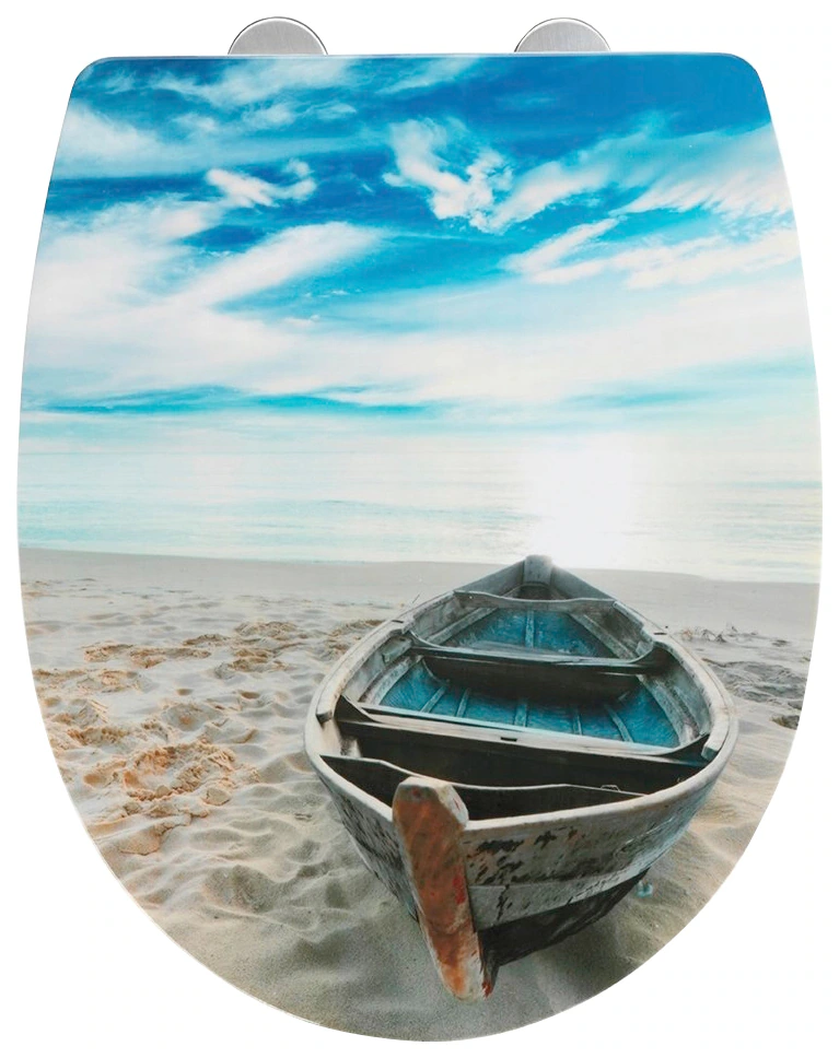 WENKO WC-Sitz Boat High Gloss, Thermoplast mehrfarbig günstig online kaufen