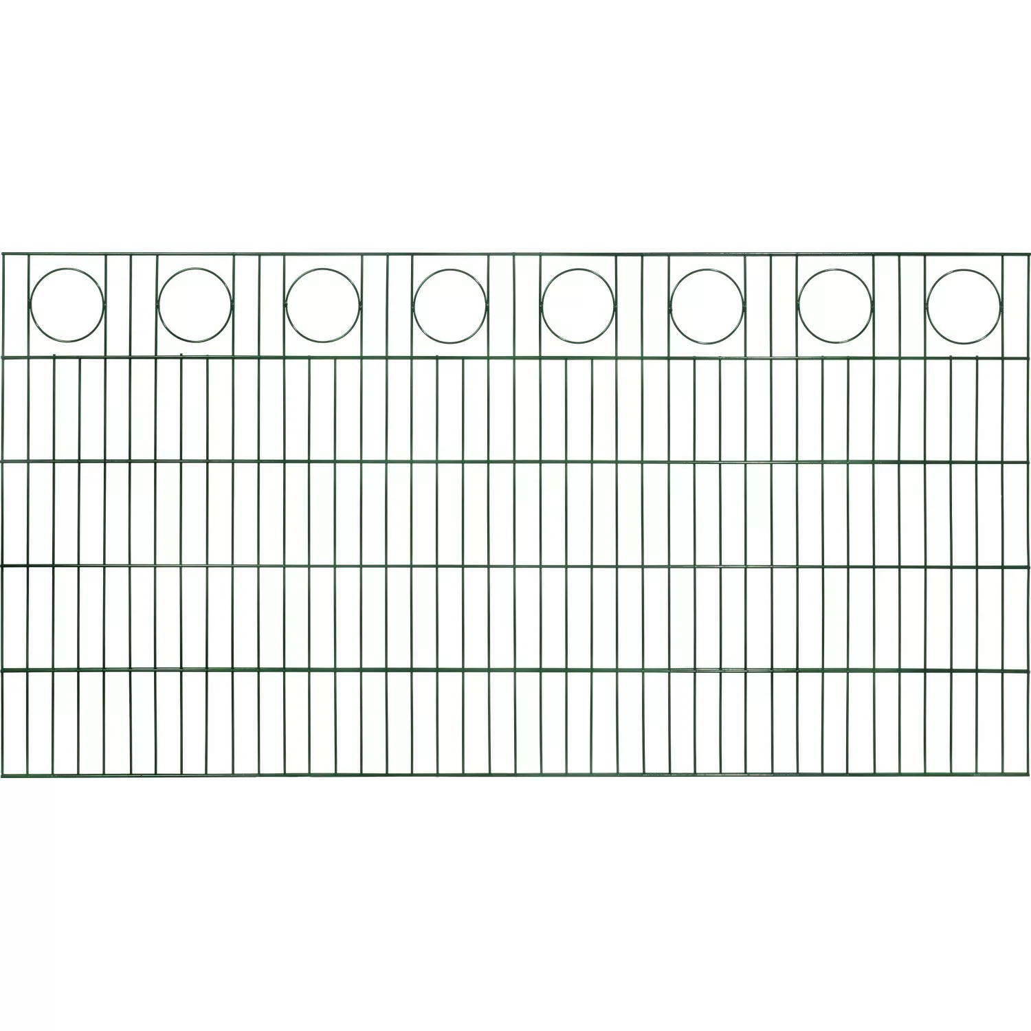 Dekor-Doppelstabmattenzaun Ring Grün 100 x 200 cm günstig online kaufen