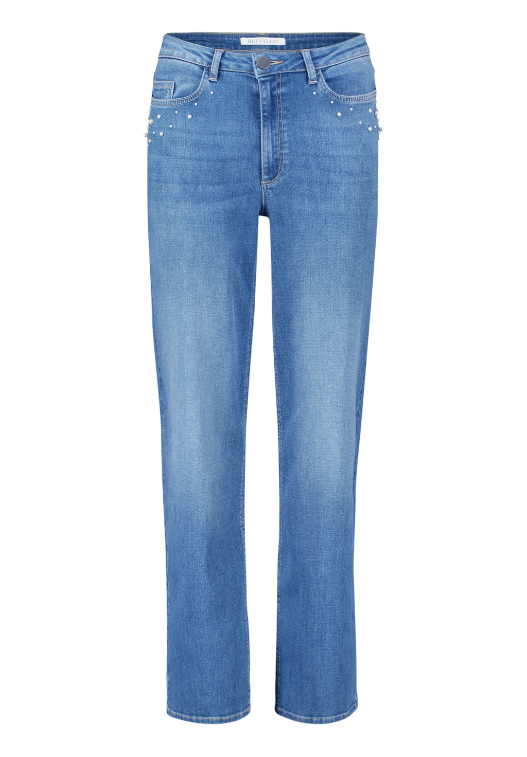 Betty&Co High-waist-Jeans "Betty & Co High Waisted-Jeans mit Perlen" günstig online kaufen