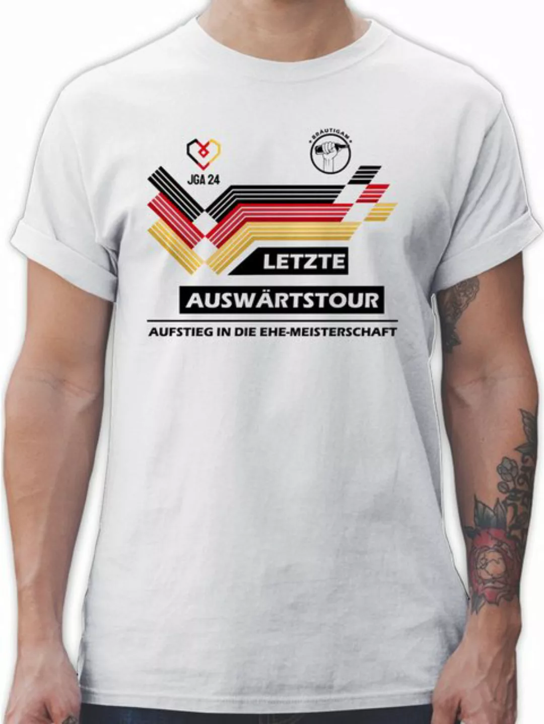 Shirtracer T-Shirt JGA Trikot, JGA Fußball, 2024 Bräutigam Letzte Auswärtst günstig online kaufen