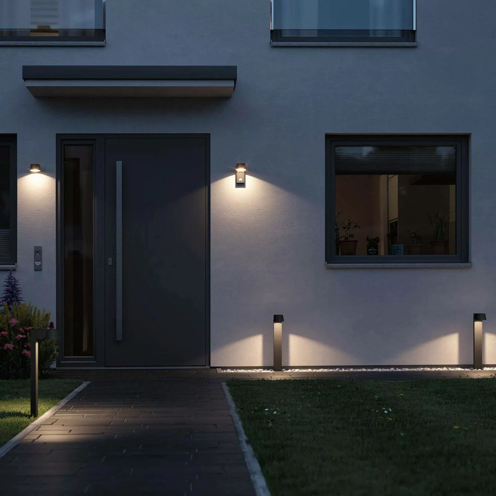 Paulmann LED Außen-Wandleuchte »Outdoor 230V Capea Aluminium anthrazit inse günstig online kaufen