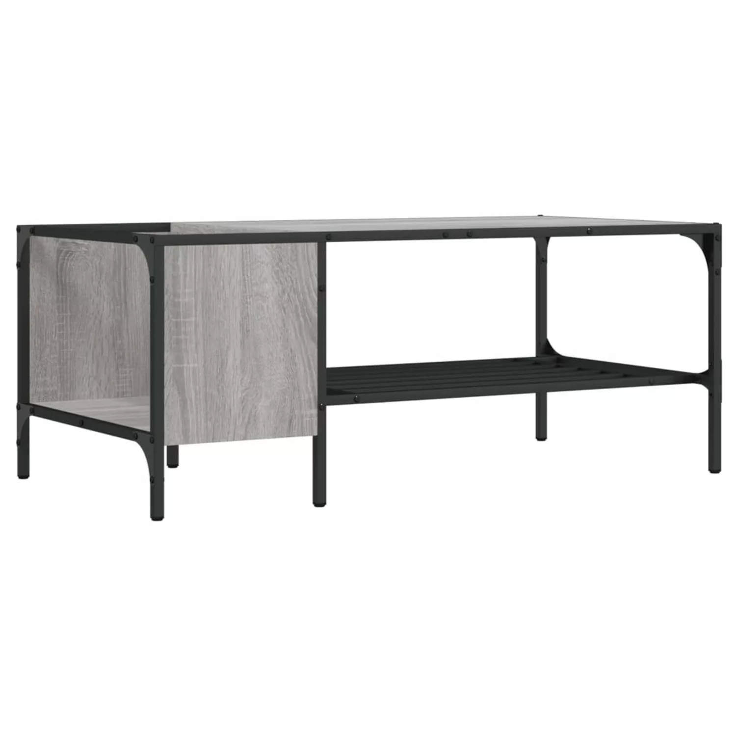 vidaXL Couchtisch mit Regal Grau Sonoma 100x51x40 cm Holzwerkstoff günstig online kaufen