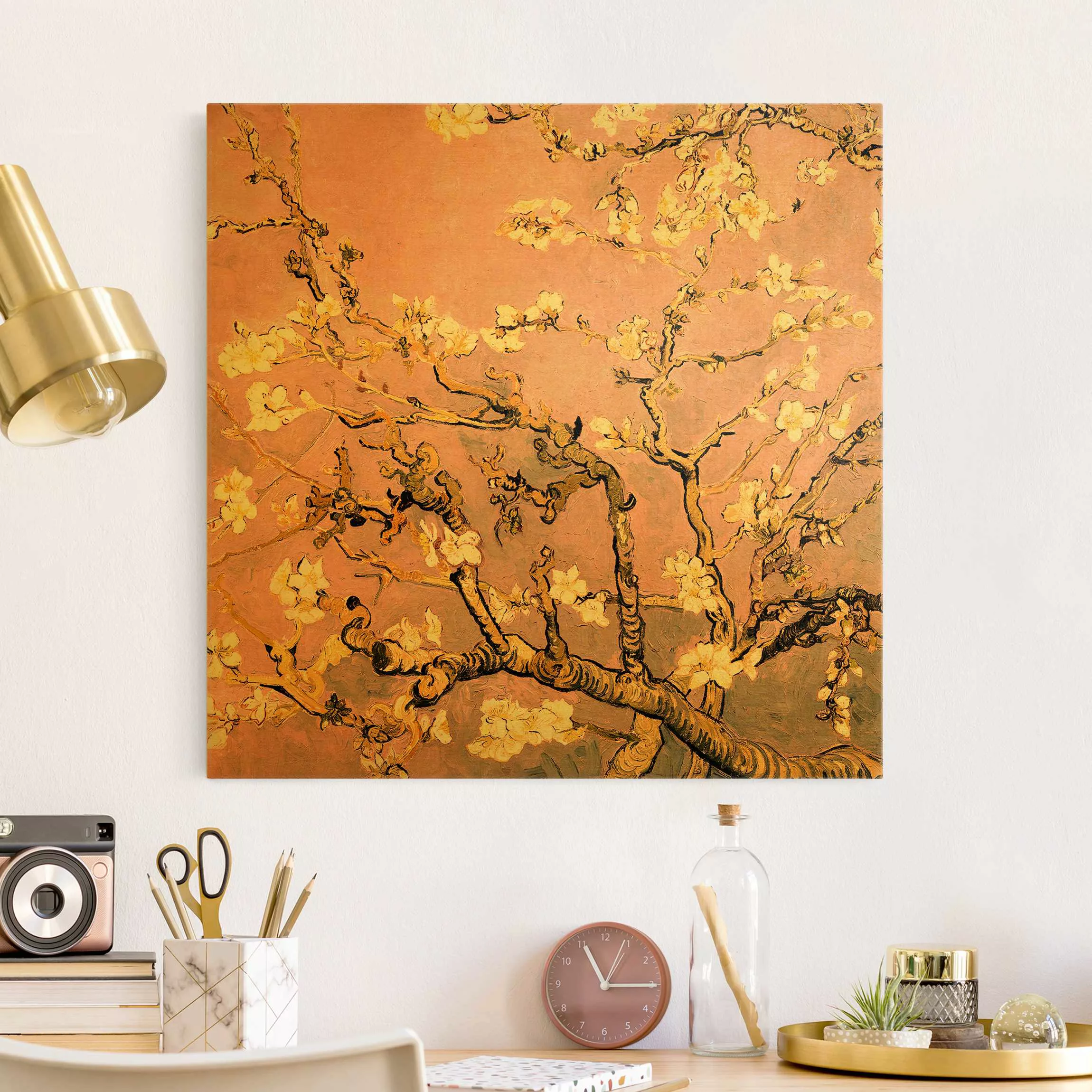 Leinwandbild Gold Vincent van Gogh - Mandelblüte in altrosa günstig online kaufen