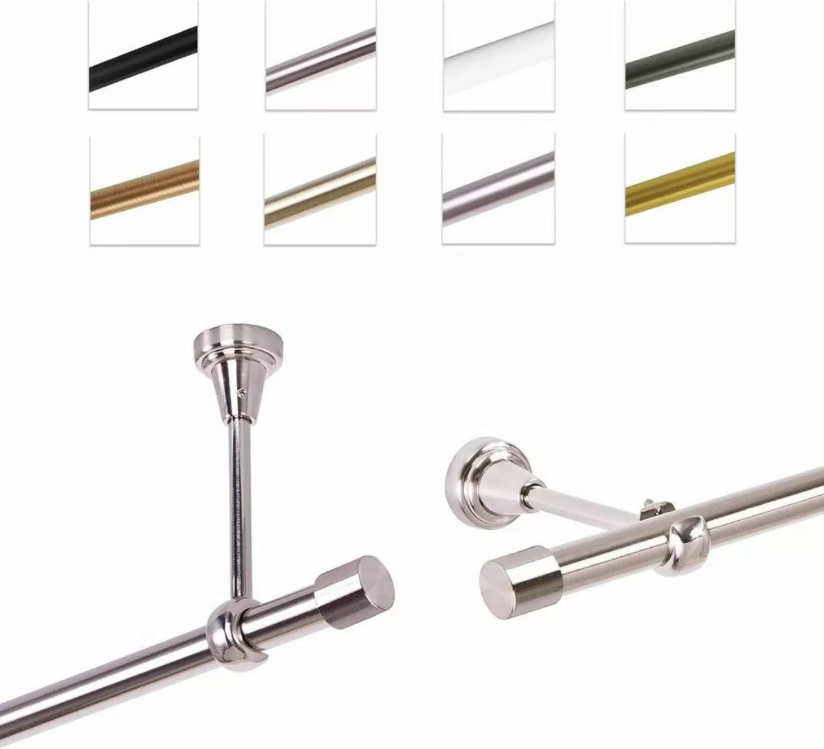 MDEKOR Gardinenstange Vorhangstange 19mm, 1-läufig, kürzbar, günstig online kaufen