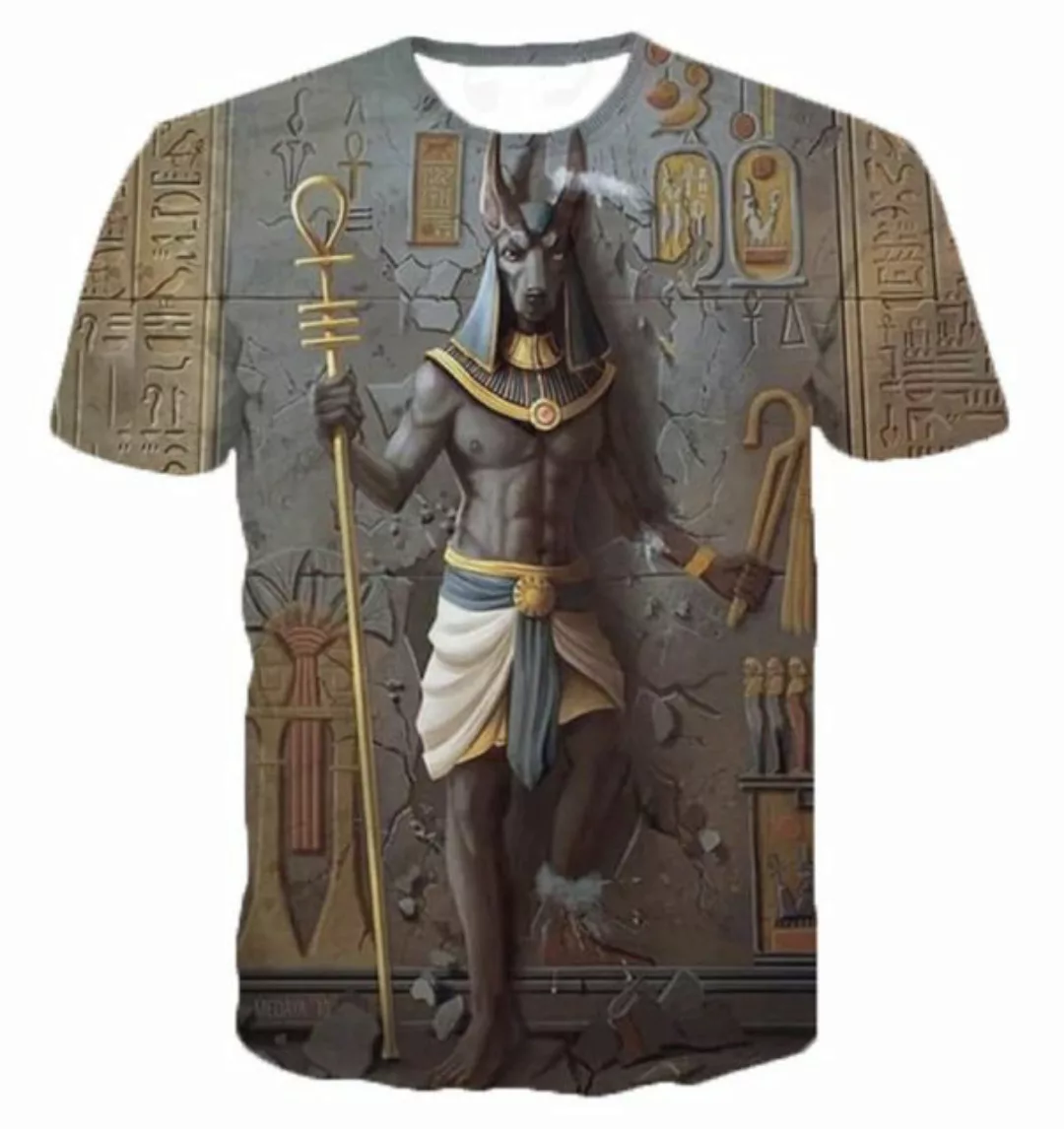 Tinisu T-Shirt 3D-Druck T-Shirt (Unisex/Rundhals) - Anubis Gott des Todes - günstig online kaufen