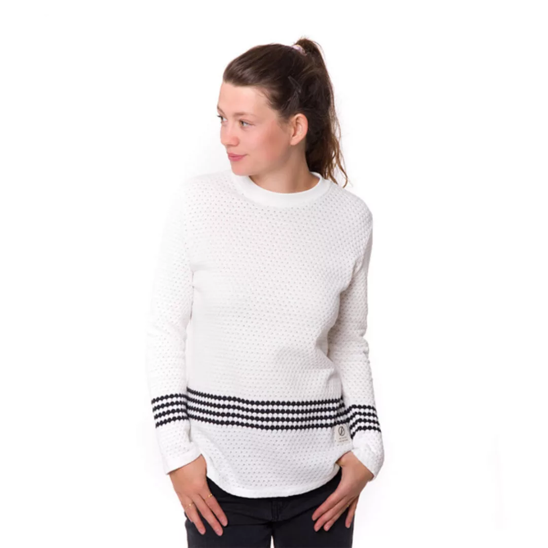 Wavestripe Pullover Damen Weiß günstig online kaufen
