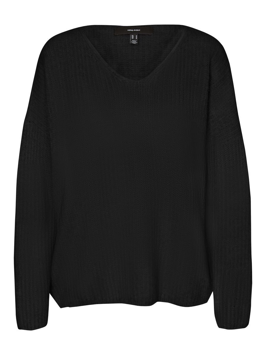 VERO MODA V-ausschnitt- Bluse Damen Schwarz günstig online kaufen