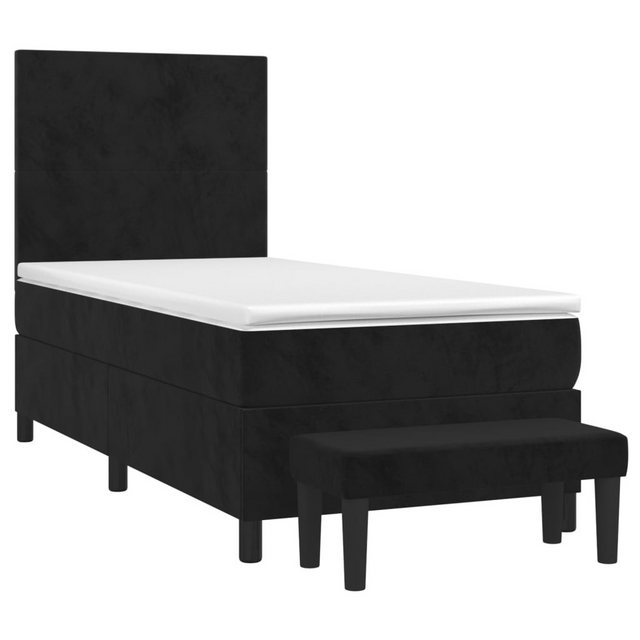 vidaXL Bett Boxspringbett mit Matratze Schwarz 80x200 cm Samt günstig online kaufen