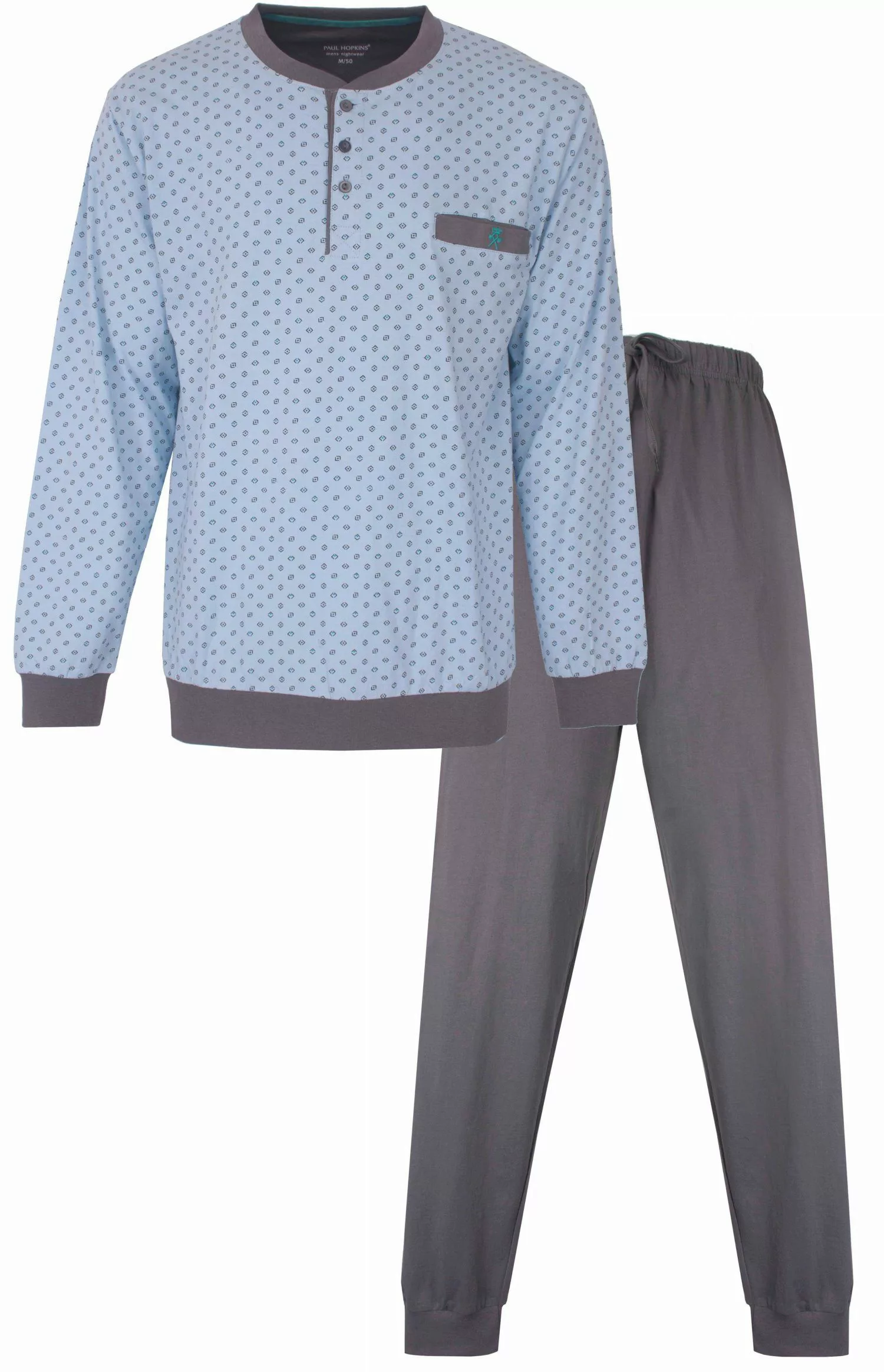 Paul Hopkins Schlafanzug Herren Pyjama lang günstig online kaufen