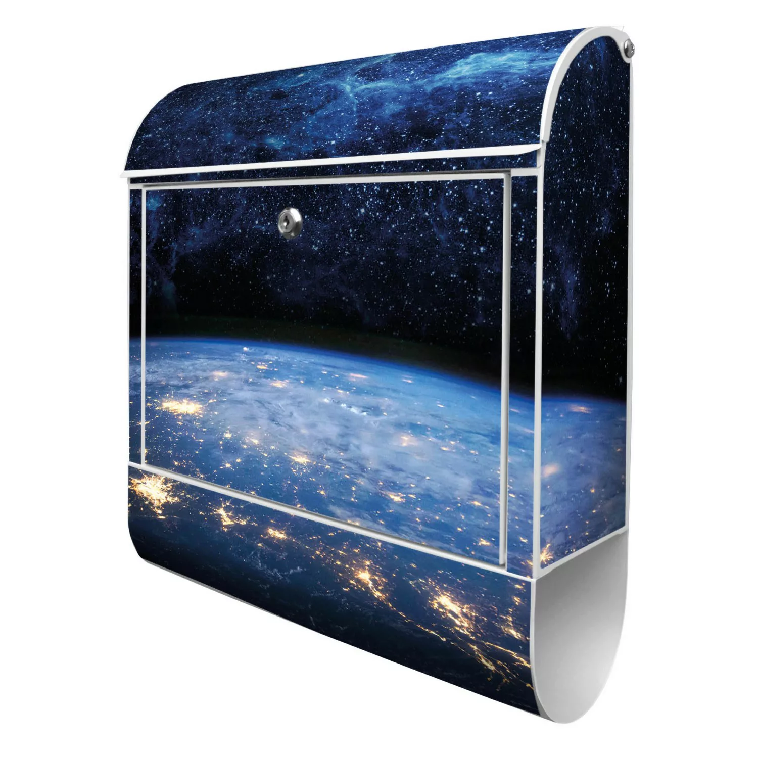 Banjado Design Briefkasten Weiß Pulverbeschichtet 39x47x14cm 2 Schlüssel Mi günstig online kaufen