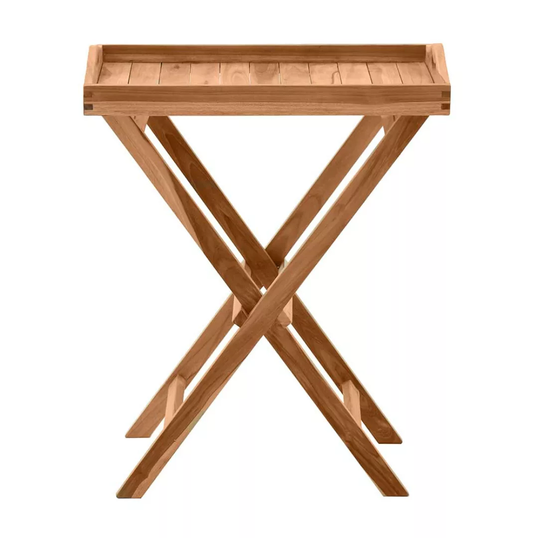 Garten Beistelltisch aus Teak Massivholz klappbar günstig online kaufen