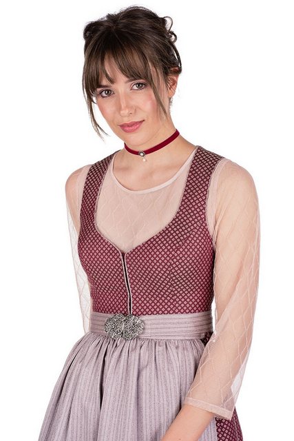 MarJo Dirndl Midi Dirndl 2tlg. - CAROLIN - aubergine/altrosé günstig online kaufen