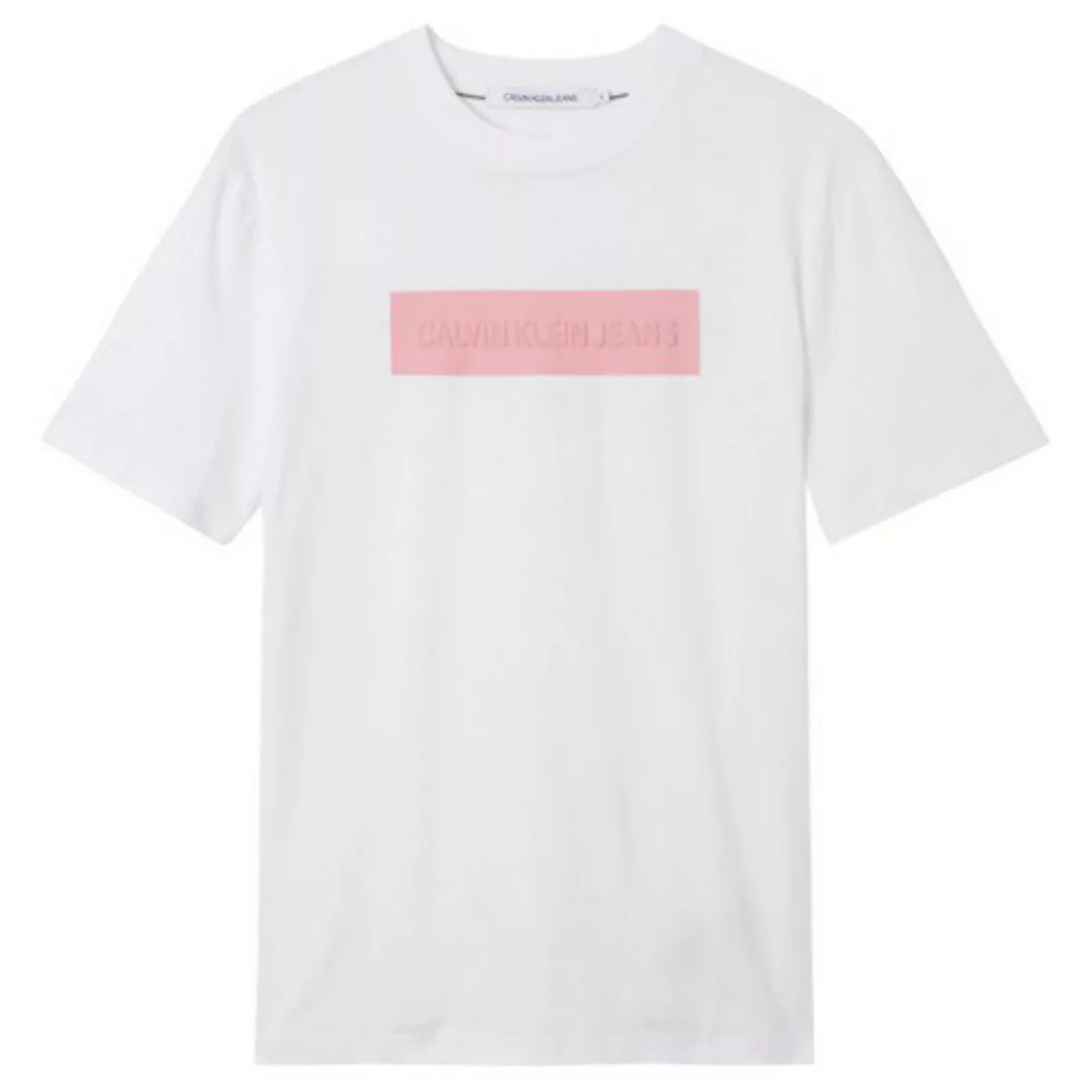 Calvin Klein Jeans Hero Logo Kurzärmeliges T-shirt M Bright White / Soft Be günstig online kaufen