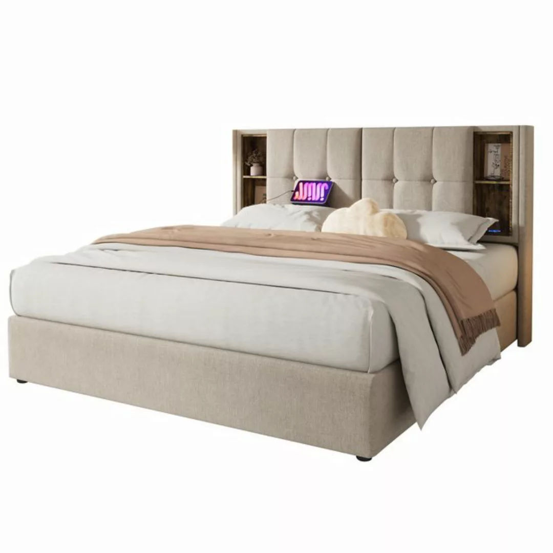 Gotagee Polsterbett Jugendbett Doppelbett Multifunktionsbett flaches Bett 1 günstig online kaufen