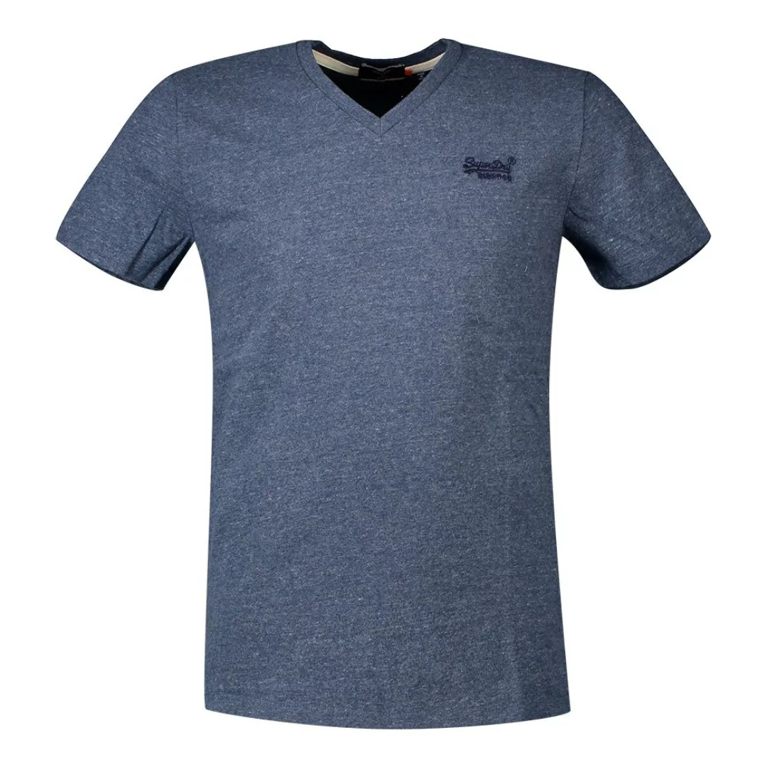 Superdry Orange Label Classic Vee Kurzarm T-shirt S Navy Marl günstig online kaufen