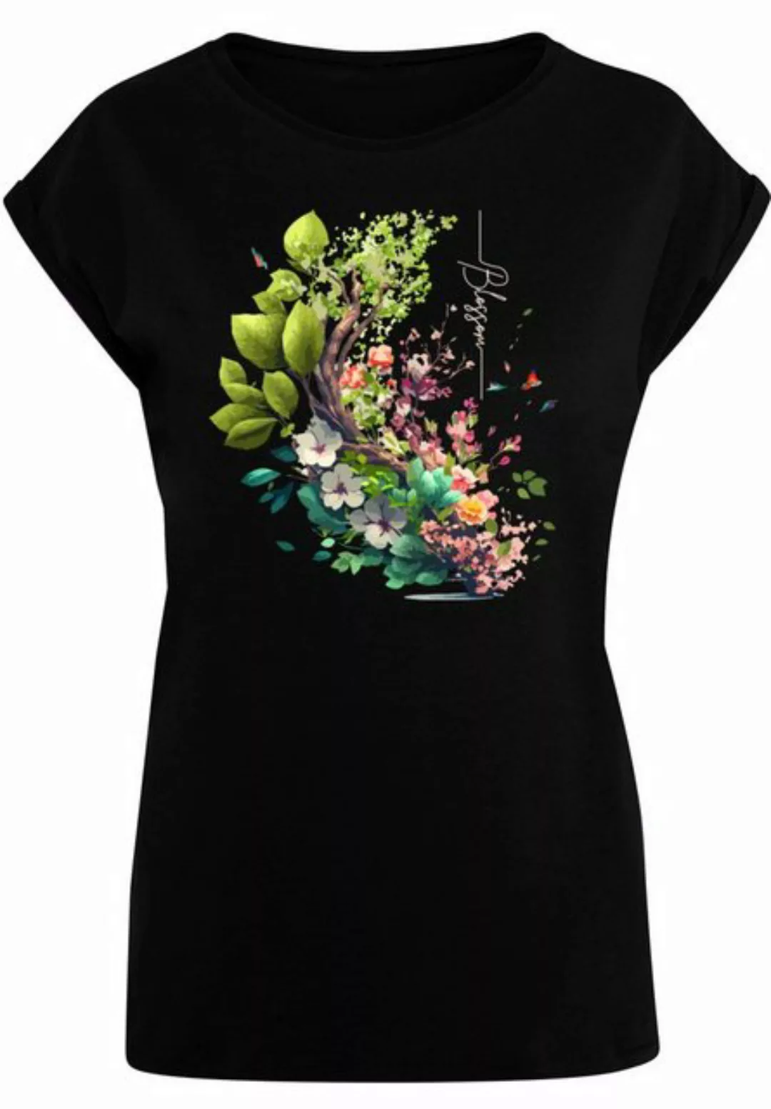 F4NT4STIC T-Shirt Baum mit Blumen Print günstig online kaufen