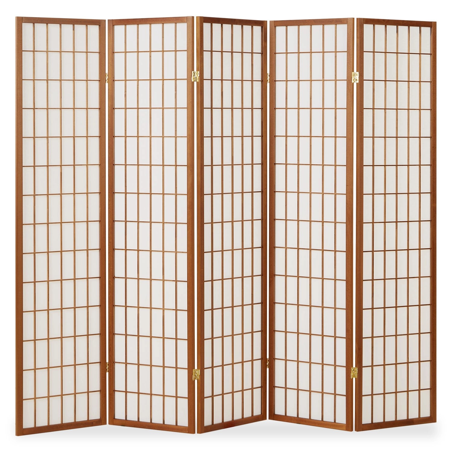 Homestyle4u 5-tlg. Paravent in Braun 220x175 cm 165 günstig online kaufen
