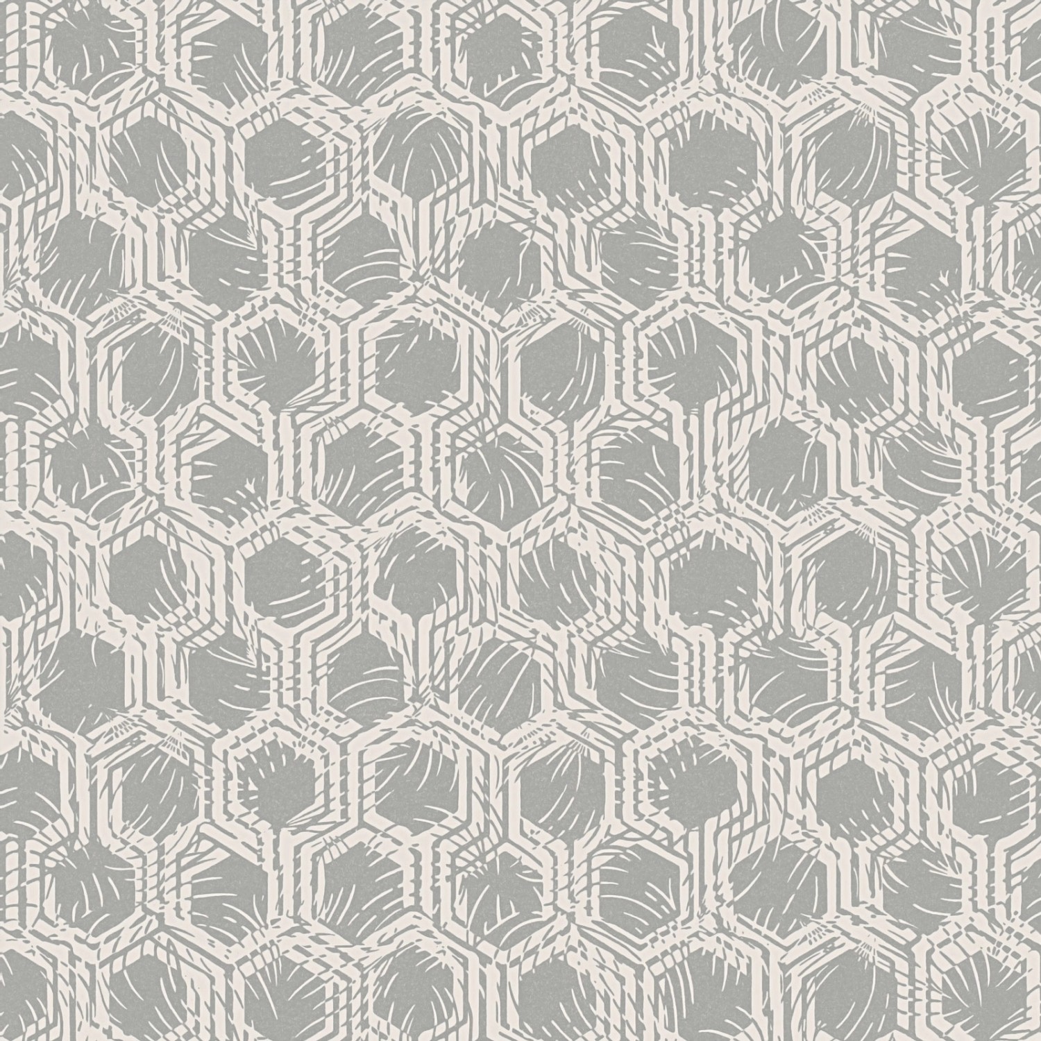 Bricoflor Geometrische Tapete in Grau Büro und Schlafzimmer Tapete mit Hexa günstig online kaufen