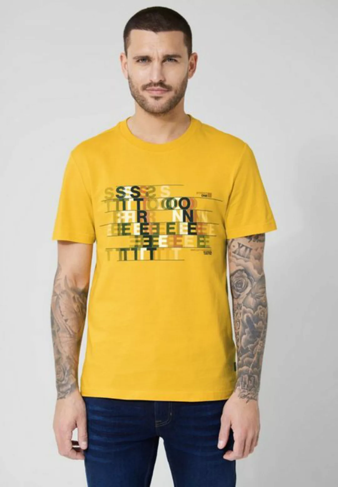 STREET ONE MEN T-Shirt, mit Wording-Print günstig online kaufen