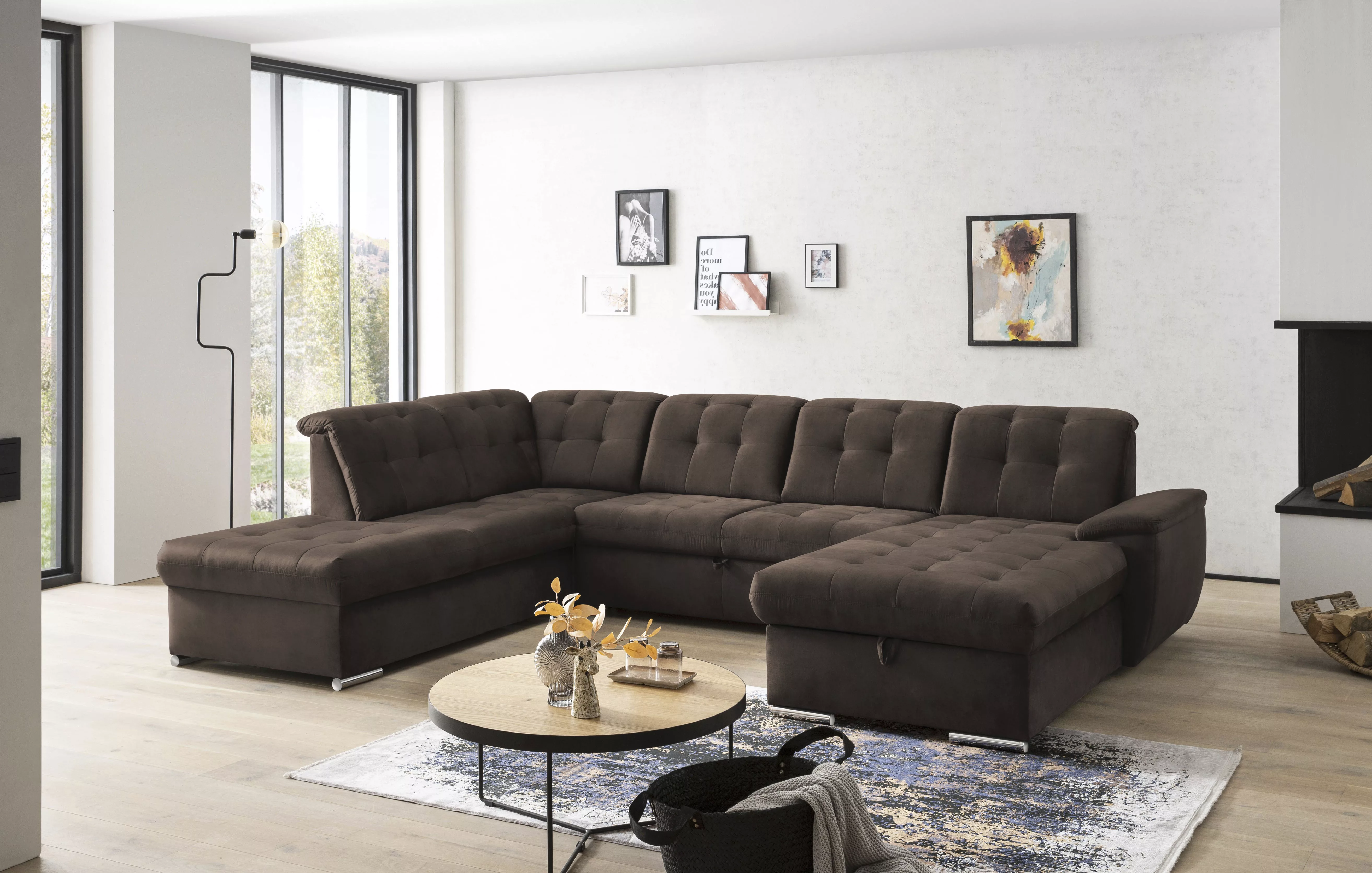 exxpo - sofa fashion Wohnlandschaft "Durango, U-Form", (4 St.), Kopfteilver günstig online kaufen