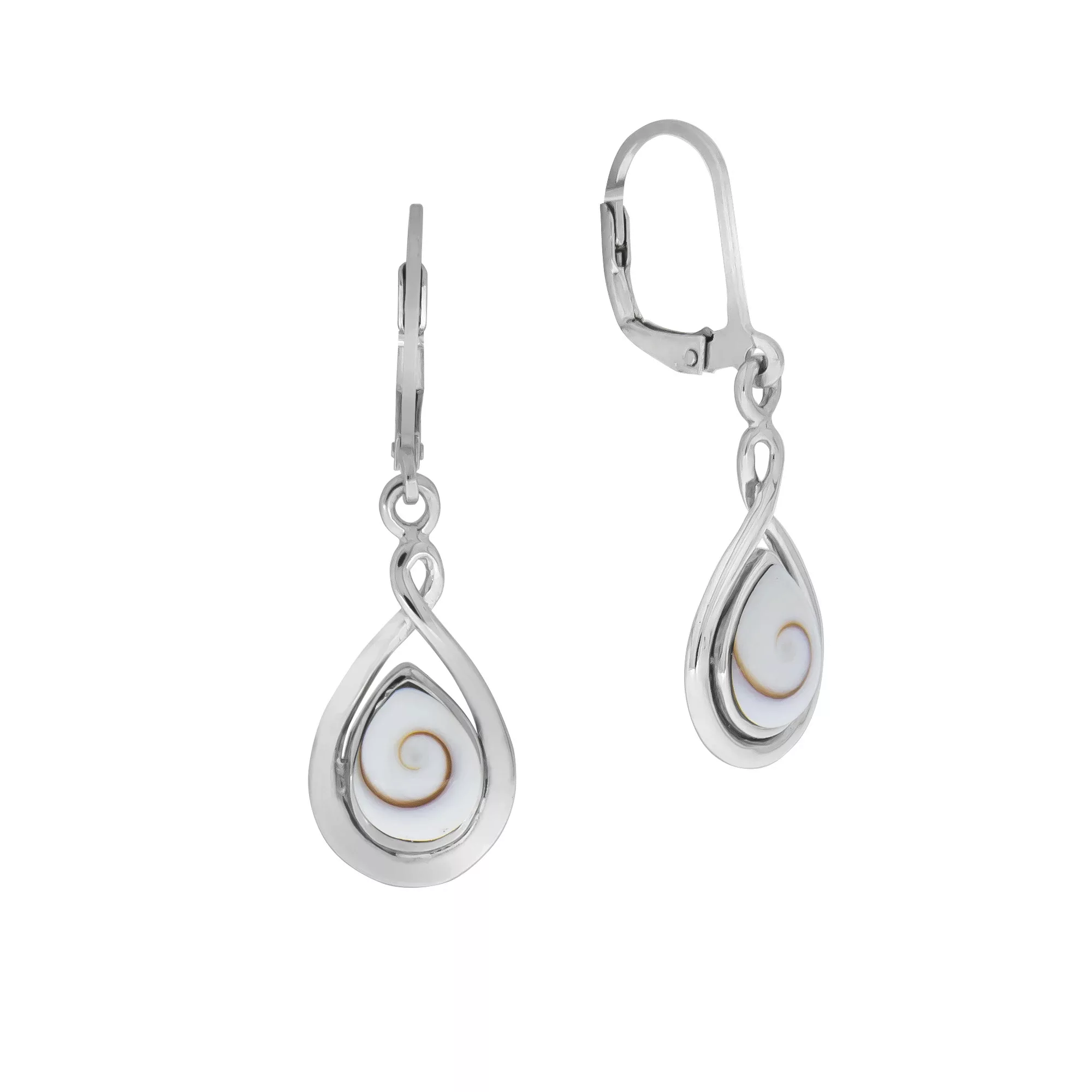 Zeeme Paar Ohrhänger "925 Silber rhodiniert mit Muschel weiß" günstig online kaufen