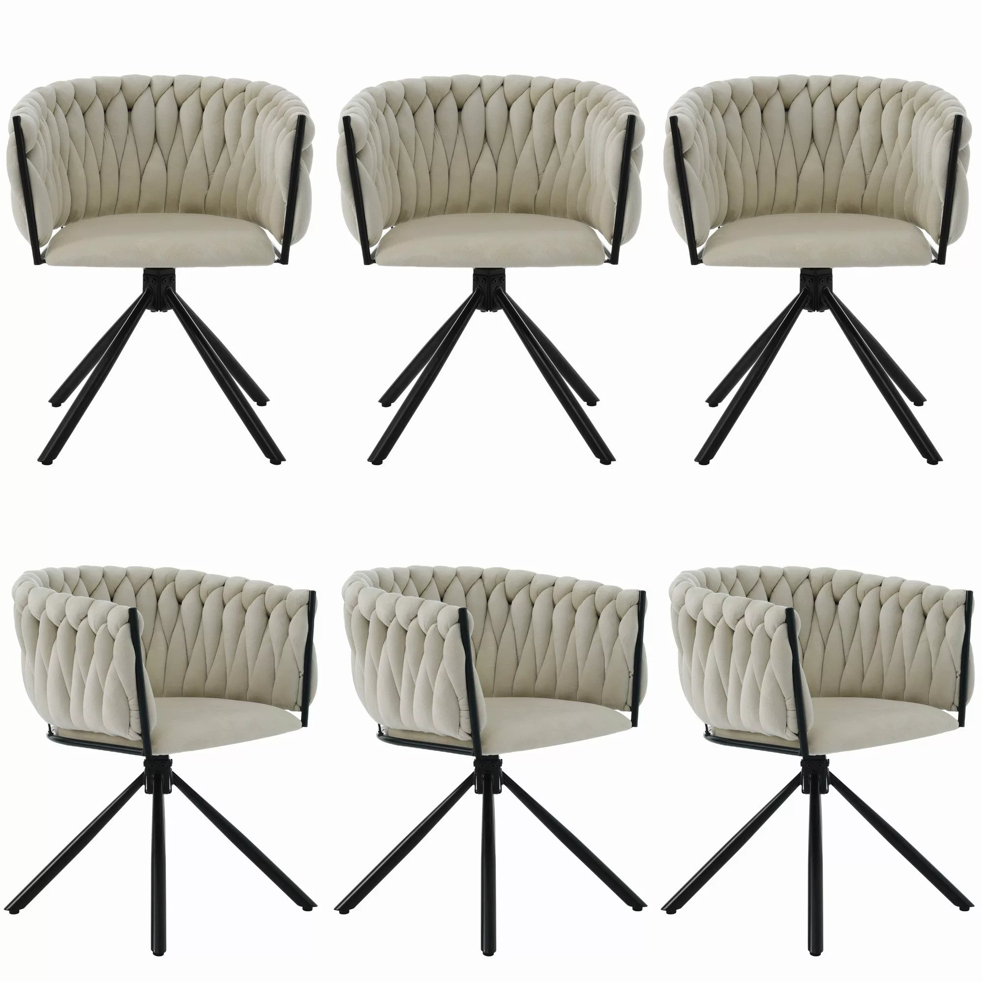 Flieks Esszimmerstuhl (360° drehbar, Set, 6 günstig online kaufen
