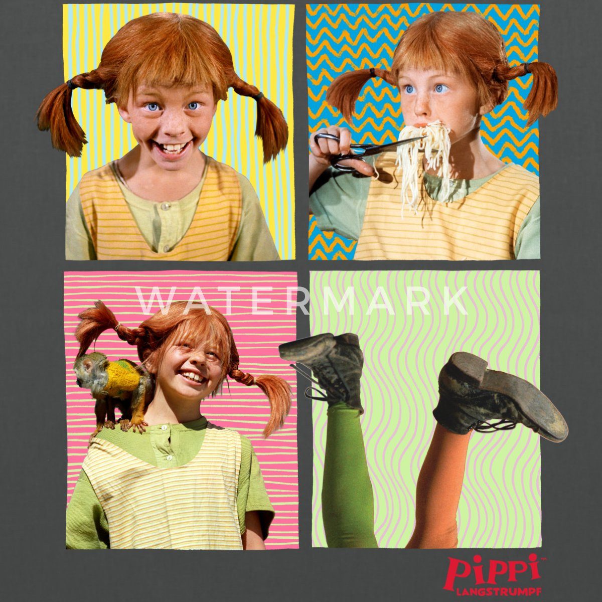 Spreadshirt Henkeltasche Pippi Langstrumpf Portraits Von günstig online kaufen
